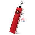 Ultra Slim Epipen Carrying Case (1-Pack), Insulated Medical Alert Pouch with Keychain Clip, Temperature Controlled Epi Pen Holder for Kids &amp; Adults School Travel Pockets, Red