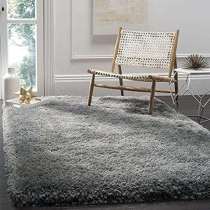 Ultra Soft Grey Microfiber Shaggy Floor Carpet