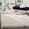 Ultra Soft Ivory Microfiber Shaggy Floor Carpet