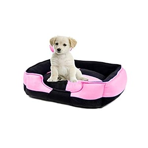 petslover ultra soft pink amp black color fleece fabric polyester filled sofa reversible dogcat beds export quality -xxl