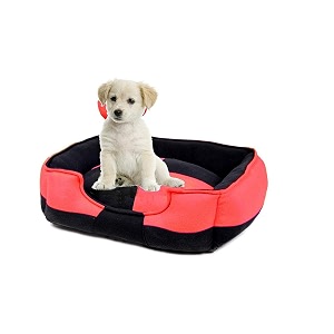 petslover ultra soft red amp black color fleece fabric polyester filled sofa reversible dogcat beds export quality -large