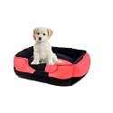 Petslover Ultra Soft Red &amp; Black Color Fleece Fabric Polyester Filled Sofa Reversible Dog/Cat Beds (Export Quality) -XXL
