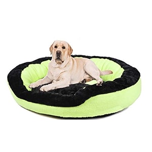 petslover ultra super soft fluorescent green color fleece fabric polyester filled fiber dogcat beds export quality - medium
