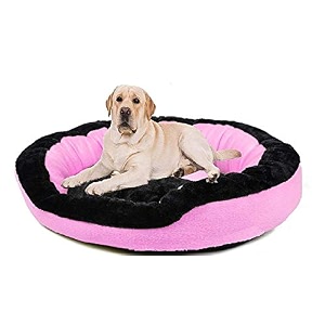 petslover ultra super soft pink color fleece fabric polyester filled fiber dogcat beds export quality - xxl