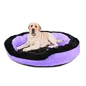 Petslover Ultra Super Soft Purple Color Fleece Fabric Polyester Filled Fiber Dog/Cat Beds (Export Quality) - Large