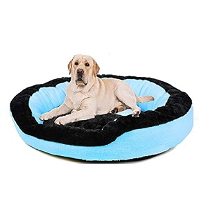 petslover ultra super soft sky blue color fleece fabric polyester filled fiber dogcat beds export quality - small