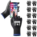DULFINE Touchscreen Work Gloves for Women 12 Pairs, PU Coated