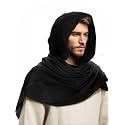 Ultrafun Medieval Renaissance Shawl Scarf Cape Men Women Multifunctional Hooded Cowl Halloween Cosplay Costume Accessories