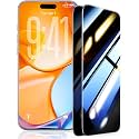 UltraGlass Top 9H+ Armor for iPhone 16 Pro Privacy Screen Protector,2 Pack