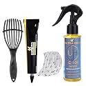 UltraHold DIY Styling Kit – No Shine Wig Tape (36 Pcs), C100 Solvent (118ml), Waterproof Glue Tube (30g) &amp; Detangler Brush | Hair Patch &amp; Wig Care for Men &amp; Women | Strong Hold &amp; Easy Maintenance