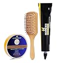 Starter Kit – Waterproof Wig Glue Tube (30g), Cotton Hair Patch Tape (1"×20 Yards/18 Meters) &amp; Wooden Paddle Hair Brush | Strong Hold Adhesive, Durable Tape &amp; Detangling Comb for Hair Patch &amp; Wig Care