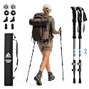 Ultralight Carbon Fiber Trekking Poles - 3K Collapsible Hiking Poles with EVA Foam Grip &amp; Flip Lock