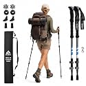 Ultralight Carbon Fiber Trekking Poles - 3K Collapsible Hiking Poles with EVA Foam Grip & Flip Lock