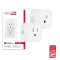 UltraPro Indoor Smart Plug, 1 Grounded Outlet, White, 2 Pack