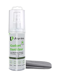 ultraprolink universal screen cleaning amp sanitizer kit  for smartphones tablets eyeglasses e-readers led lcd amp tvs  includes 1 bottle of 150ml  1 x micro fibre cloth  um0008
