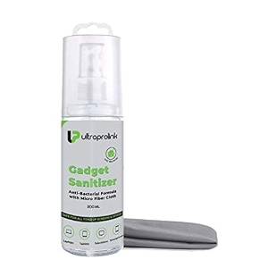 ultraprolink universal screen cleaning amp sanitizer kit  for smartphones tablets eyeglasses e-readers led lcd amp tvs  includes 1 bottle of 200ml  1 x micro fibre cloth  um0007