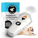 Ultrasonic Dog Bark Deterrent & Behavior Corrector - Stop Barking, Jumping, Aggression Without Yelling -Just Point & Press! Backed by Kevin Harrington from Shark Tank (White Rechargeable)