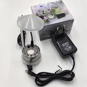 ultrasonic mist maker 12 led fogger for water fountain pond aquarium amp incubator humidifier  24v atomizer with splash guard umbrella amp power adapter