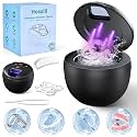 Ultrasonic Retainer Cleaner, 45kHz Retainer Cleaner Machine for Denture Cleaning Pod for Mouth Guards|Aligners|Braces|Toothbrush Heads|Jewelry, 200ML Dental Cleaning Pod with 4 Modes &amp; Digital Timer