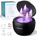 Ultrasonic Retainer Cleaner Machine, 45kHz Cleaner & 4 Modes, Black