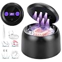 Ultrasonic Retainer Cleaner Machine, 45kHz Dental Ultrasonic Cleaner for Denture, Mouth Guard, Aligner, Braces, Toothbrush Heads, Jewelry, 5 Modes Cleaning, Digital Timer & 200ML Capacity