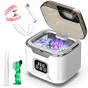 Ultrasonic Retainer Cleaner Machine, Portable 48kHz Dental Retainer Cleaner with 240ml Capacity, Digital Mouth Guard Cleaner with Timer for Denture Aligner Jewelry and Makeup Tools