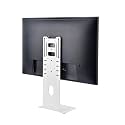 Ultrathin computer monitor stand for desk Wall-attached monitor riser for 13 inch to 34 inch screen VESA 75/100 Compatible Cable ports face downward maximizes your usable desk space white