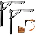 Ultrawall 24 inch Folding Shelf Brackets, Steel Wall Mounted Shelf Bracket
