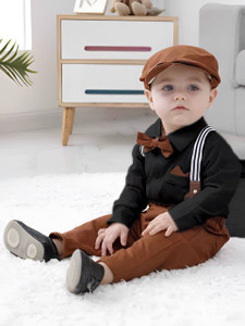ULTRINA Baby Boys PartyFestive Shirt Pant Suspenders