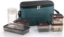 uma khodal Premium Square Containers Lunch Box With bag for School, Office & College 6 Containers Plastic Office Lunch Box (2400 ml)