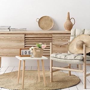 unique wooden handicrafts modern white end table for living room bedroom balcony and officewooden table with natural wooden legs 3556x3048x375 cm white