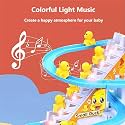 Umadiya® Duck Stair Track Toys for Kids - Ducks Chasing Race Track Game Set - Ducks Stair Climbing Toys for Kids, Escalator Toy with Lights and Music - 3 Duck Included (Duck Slide Track)