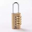 UMAI 4-Digit Combination Brass Lock | 6.1cm Height Number Lock| Door Lock | Travel Lock for Briefcase, Laptop Bags | Cycle Lock | Resettable PIN Number Lock with 3mm Thick Shackle | 20000 Unlock Times