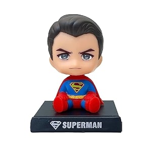 umani super hero action figure limited edition bobblehead with mobile holder for car dashboard office desk amp study tablebh-suprman 1 plastic