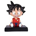 UMANI Super Hero Action Figure Limited Edition Bobblehead with Mobile Holder for Car Dashboard, Office Desk &amp; Study Table (GO-KU ORA-NGE)