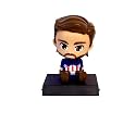 UMANI Super Hero Action Figure Limited Edition Bobblehead with Mobile Holder for Car Dashboard, Office Desk &amp; Study Table (CAPT-AIN AME-RICA)
