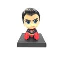 UMANI Super Hero Action Figure Limited Edition Bobblehead with Mobile Holder for Car Dashboard, Office Desk &amp; Study Table (SPRMAN)