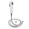 ABS Health Faucet with SS-304 Grade 1.0 Meter Flexible Hose Pipe and Wall Hook, White (Jet Spray for Toilet), Polished UV01