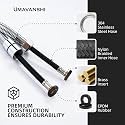 Health Faucet Pipe Hose Hand Shower Tube Pipe Only For Bathroom Available In Different Quality And Size (1 Meter, Stainless Steel EPDM Inside For High Pressure) (Weight 143G)