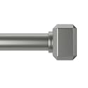 Umbra Geo Steel Curtain Rod, No-Drill Adjustable, 42 to 120 Inches, Nickel