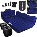 Umbrauto Car Air Mattress Bed: Inflatable SUV Camping Sleeping Pad for Truck Back Seat with Pump & Pillows, Blow Up Backseat Car Mattress for Van Rear Seat Navy