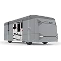 Umbrauto Class A RV Cover Fits 37'-40': Waterproof Lightweight Class A Motorhome Cover,Winter Campsite, with 3 Extra Windproof Long Straps, Gutter Covers