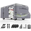 Umbrauto RV Cover Class C Upgraded 9 Layers Anti-UV Top Panel Motorhome Cover Windproof Camper Cover for 23' to 26' Motorhome with 3Pcs Extra Straps, Adhesive Repair Patches, 6 Gutter Covers