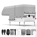 Umbrauto Truck Camper Cover Fits 6-8ft: Slide-in Pickup Truck Trailers RV Cover, Waterproof Cabover Camper Cover, Windproof Straps, Adhesive Patch for All Seasons