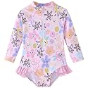 UMELOK Baby Girl One Piece Swimsuit Infant Long Sleeve Bathing Suit
