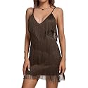 Umenlele Women39s Layered Fringe Deep V Neck