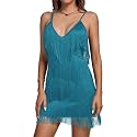 Umenlele Women39s Layered Fringe Deep V Neck