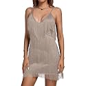 Umenlele Women39s Layered Fringe Deep V Neck