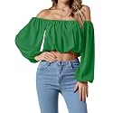 Umenlele Women's Off Shoulder Crop Top