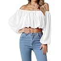 Umenlele Women's Off Shoulder Crop Top